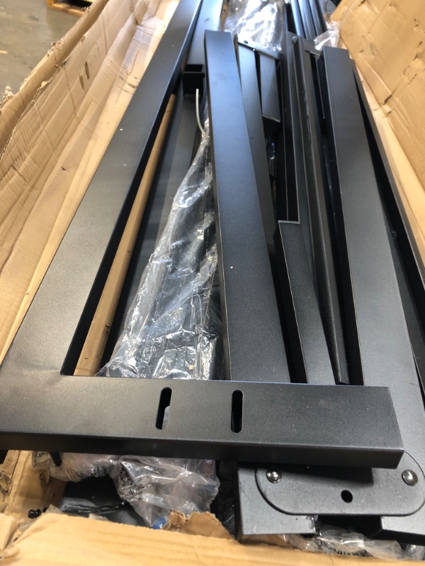 Photo 1 of **MINOR DAMAGE**MISSING HARDWARE** Mellow Rocky Base E 14" Platform Bed Heavy Duty Steel Black, W/ Patented Wide Steel Slats (No Box Spring Needed) - California King
