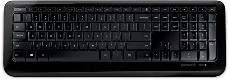 Photo 1 of Microsoft Wireless Keyboard 850 Special Edition with AES - Black. Wireless Keyboard and Mouse Combo. Snap-In USB Transciever. Right/Left Hand Use Mouse