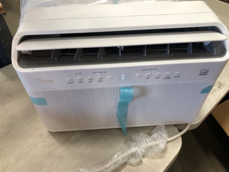 Photo 2 of Midea 8,000 BTU U-Shaped Smart Inverter Window Air Conditioner–Cools up to 350 Sq. Ft., Ultra Quiet with Open Window Flexibility, Works with Alexa/Google Assistant, 35% Energy Savings, Remote Control