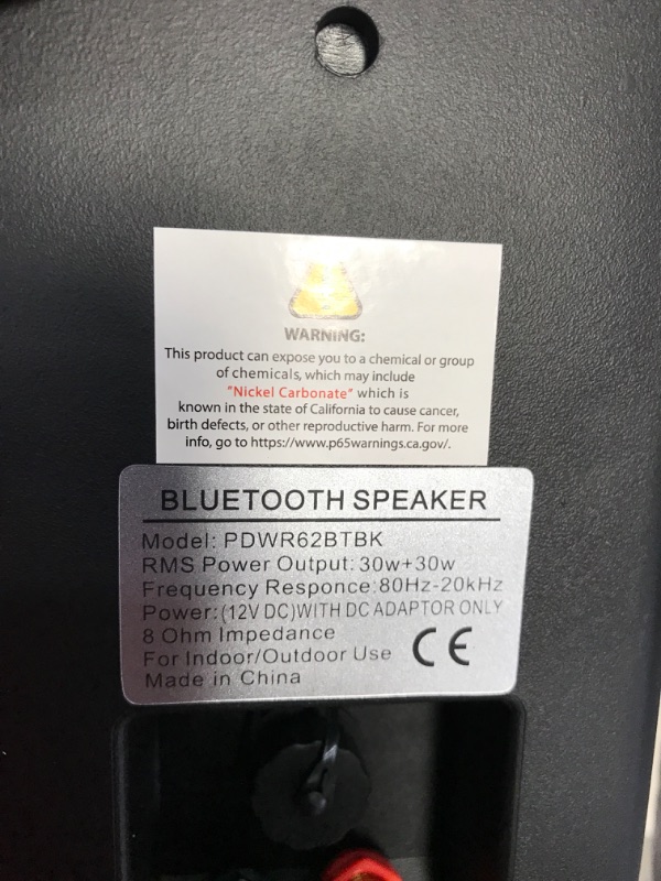 Photo 1 of Pyle Pair of Wall Mount Waterproof & Bluetooth 6.5'' Indoor/Outdoor Speaker System, with Loud Volume and Bass. (Pair, Black. PDWR62BTBK)