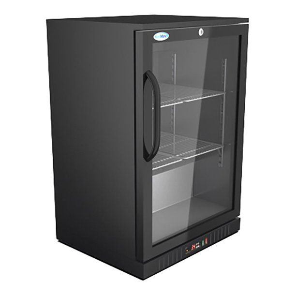 Photo 1 of Koolmore 1 Door Metal Back Bar Cooler Counter Height Refrigerator in Black