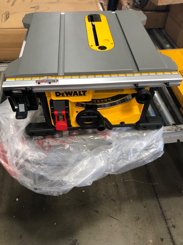 Photo 2 of DEWALT 15 Amp Corded 8-1/4 in. Compact Jobsite Tablesaw with Compact Table Saw Stand
