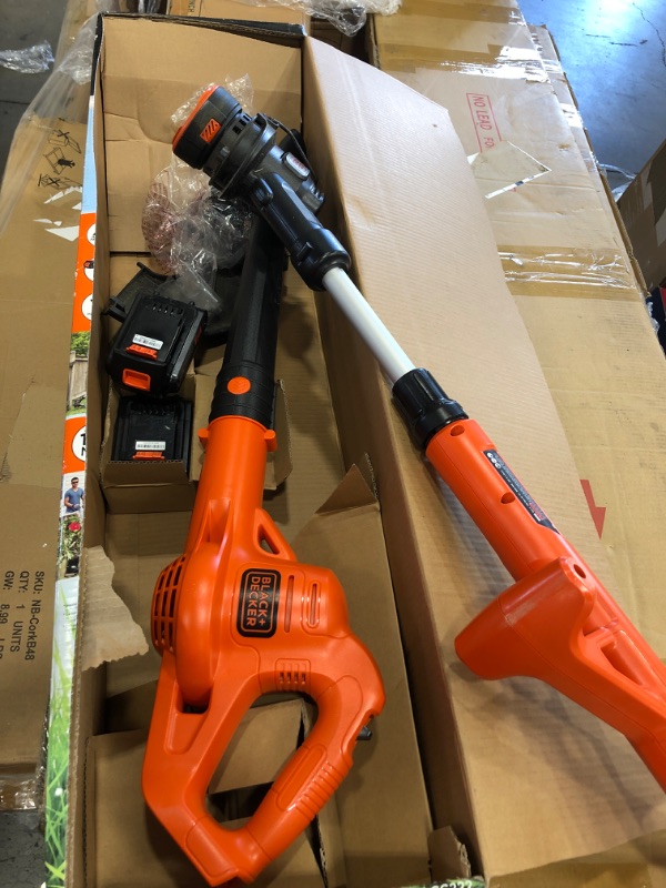 Photo 2 of Black+decker Lcc222 20V Max* Lithium 10 inch String Trimmer & Hard Surface Sweeper + 2 Battery Combo Kit