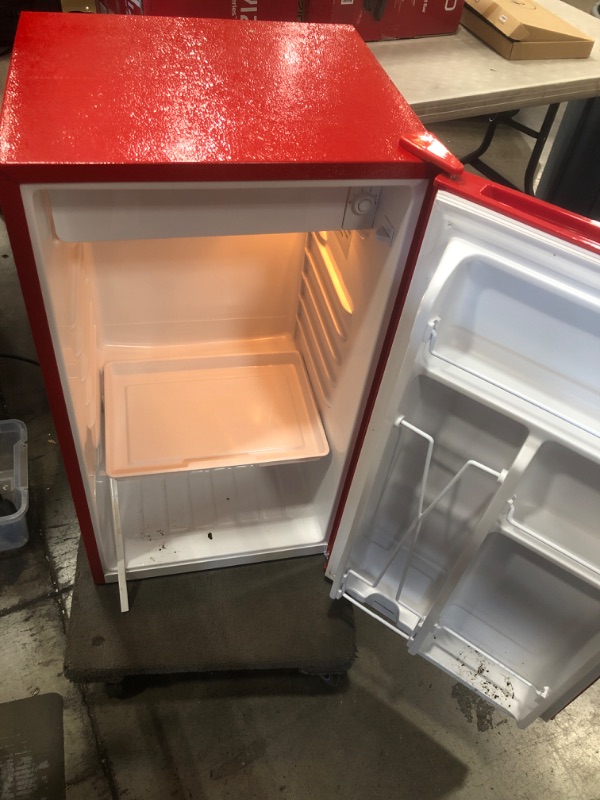 Photo 3 of Frigidaire 3.2 Cu. Ft. Retro Compact Refrigerator with Side Bottle Opener EFR376, Red
