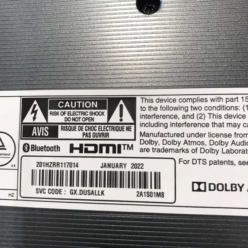 Photo 1 of **SUB WOULD NOT COME ON**LG GX Sound Bar with Subwoofer, OLED Gallery TV Matching, 3.1 ch, 420W Power, Dolby Atmos, High Resolution Audio, HDMI eARC, Wireless Subwoofer - Black
