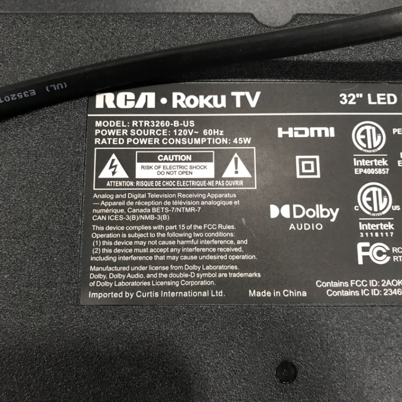 Photo 4 of RCA 32-inch Flat Screen 720p Roku Smart LED TV - RTR3260, 2021 Model
