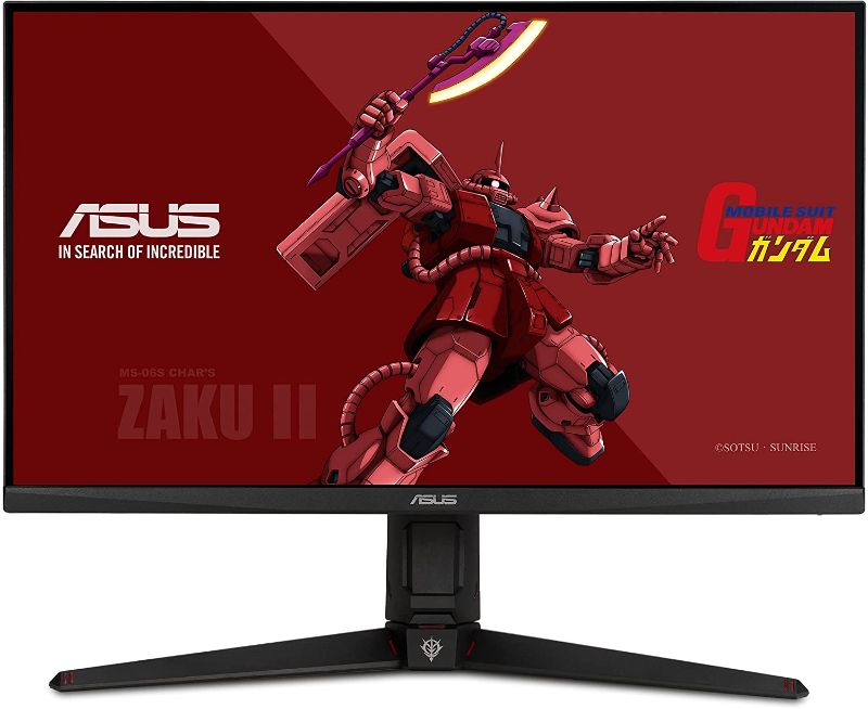 Photo 1 of ASUS TUF Gaming 27” 1440P HDR Monitor (VG27AQGL1A) ZAKU II Edition - QHD (2560 x 1440), 170Hz, 1ms, IPS, G-SYNC Compatible, Extreme Low Motion Blur Sync, 130% sRGB, Eye Care, DisplayPort, HDMI, USB
