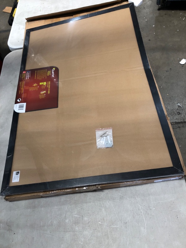 Photo 2 of **MINOR DAMAGE* Quartet Boards MWDB2436-BK 2 X 3 Ft. Quartet Cork Bulletin Board, Black Frame - Pack of 6
