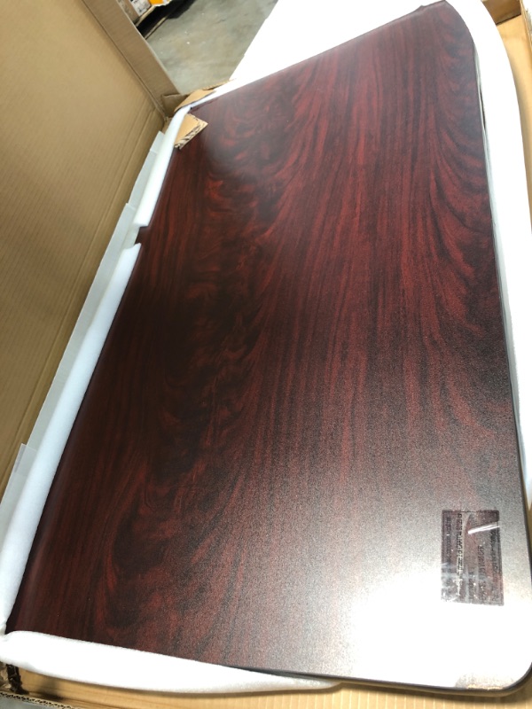 Photo 2 of **DAMAGED** Flash Furniture 24 X 42 Rectangular Table Top with Black or Mahogany Reversible Laminate Top
