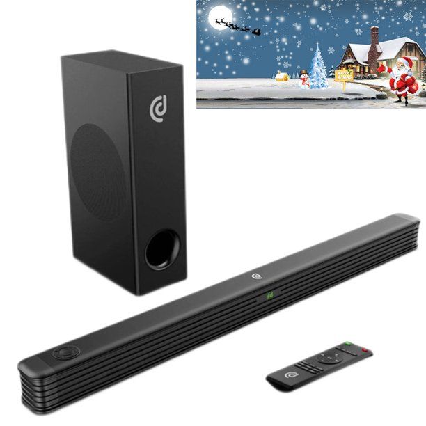 Photo 1 of Bomaker Njord I Soundbar, 2.1 Channel Sound Bar with Subwoofer, 120dB Sound & 5.0 Wireless Bluetooth, 4 Sound Modes, Black