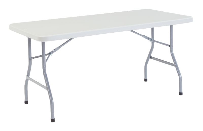 Photo 1 of **DAMAGED** National Public Seating® 30 X 60 Rectangular Folding Table Speckled Grey 1000 Lb Capacity
