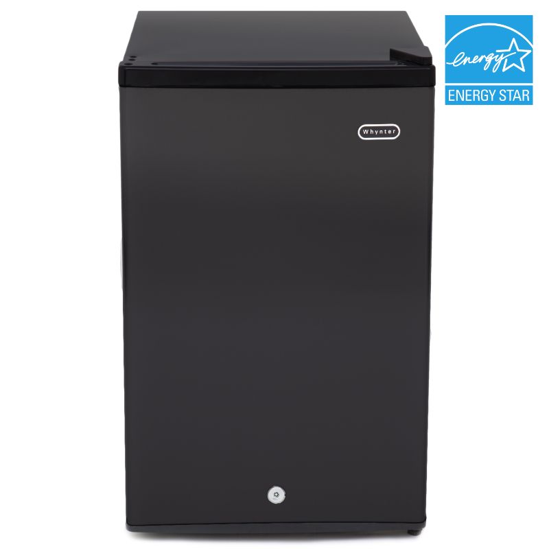 Photo 1 of **MINOR DAMAGE** Whynter 3.0 Cu. Ft. Energy Star Upright Freezer with Lock - Black
