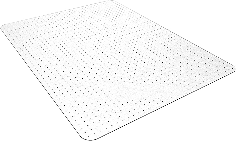 Photo 1 of HOMEK Chair Mat for Carpeted Floors, 46” x 60” Transparent Thick Office Floor Mats for Low Pile Carpet Floors
