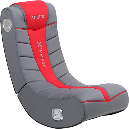 Photo 1 of *SEE NOTE* DAMAGED ITEM
X Rocker Extreme III 2.0 Gaming Rocker Chair with Audio System, 26 x 17.5 x 17, Black/Red
