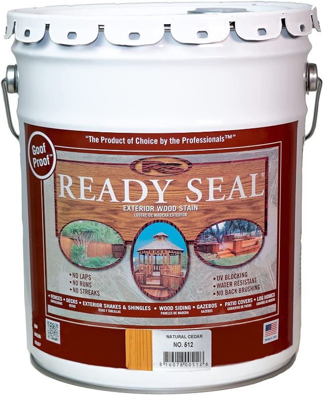 Photo 1 of **MINOR DENTS TO CAN** Ready Seal 512 5-Gallon Pail Natural Cedar Exterior Stain and Sealer for Wood
