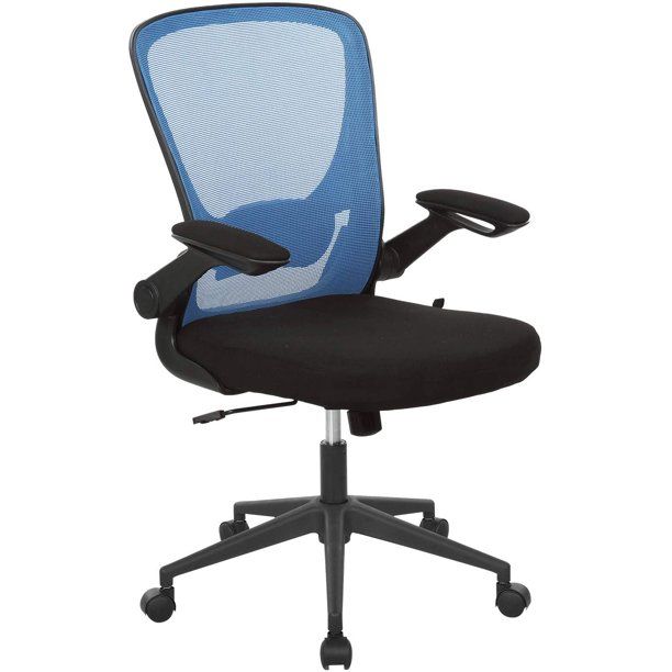 Photo 1 of **MISSING PARTS** Home Office Chair Ergonomic Desk Chair Mesh Computer Chair with Lumbar Support Flip-up Arms Swivel Rolling Executive Task Chair Adjustable Chair for Adults(Blue)
