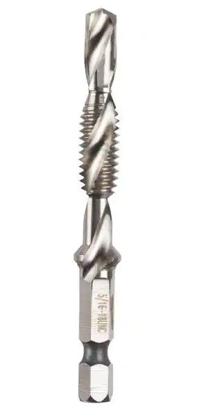 Photo 1 of 3-pack **SHOCKWAVE 5/16-18 UNC Steel Impact Rated Drill Tap Bit
