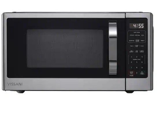 Photo 1 of 1.1 cu. ft. Countertop Microwave in Fingerprint Resistant Stainless Steel
