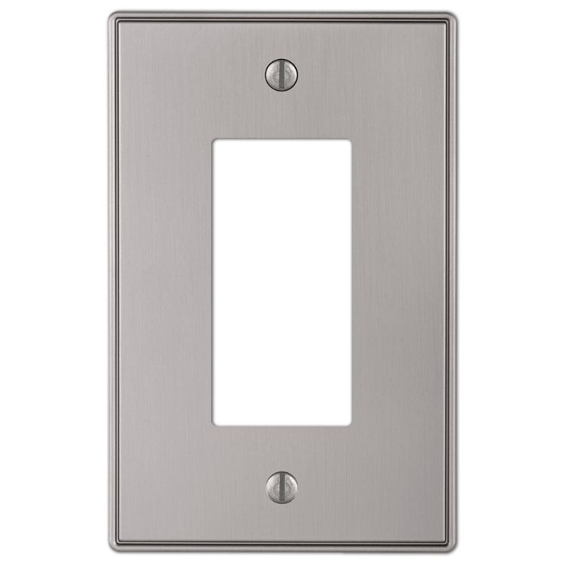 Photo 1 of 4 Packs of Hampton Bay Ansley 1 Gang Rocker Metal Wall Plate - Brushed Nickel