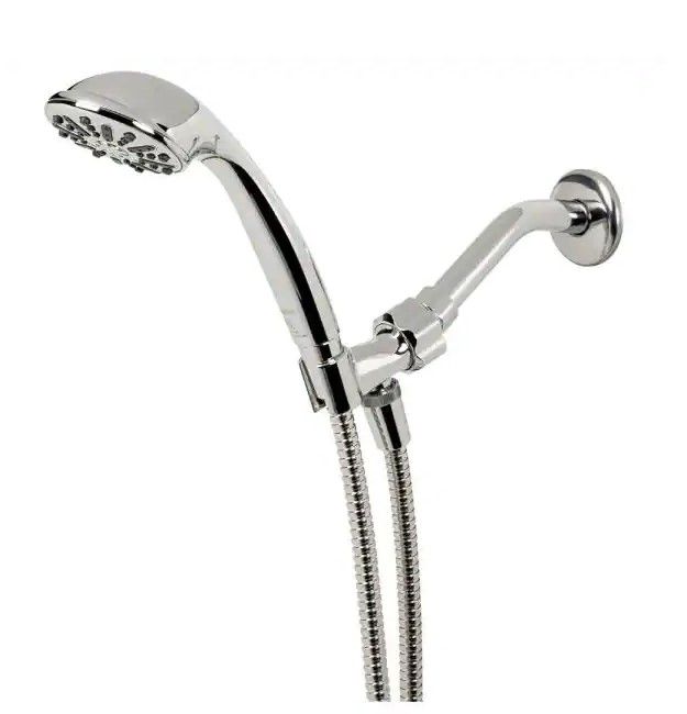 Photo 1 of 1-Spray 3.3 in. Single Wall Mount Handheld Shower Head in Chrome