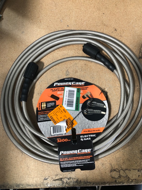 Photo 2 of 1/4 in. X 25 Ft. X 3200 PSI Extension/Replacement Pressure Washer Hose