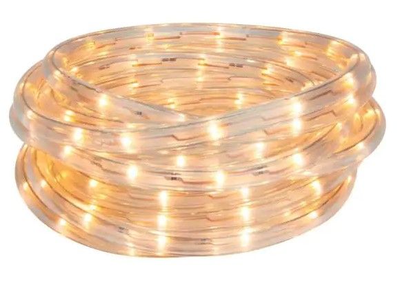 Photo 1 of 16 ft. (8 ft. x 2) Warm White Flexible Integrated LED Rope Light
