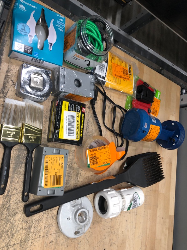 Photo 1 of  Bundle Of assorted  home , Electrical &  plumbing items (15 items )
