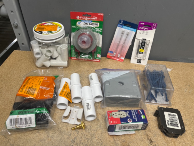 Photo 1 of  Assorted Home Depot Home Improvement Bundle; Fittings, Electrical, Garden, Bath and Tool Items 10 Pack 