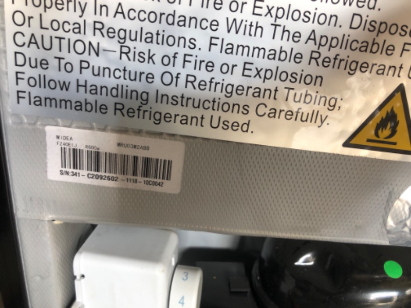 Photo 5 of **DAMAGED** Midea WHD-113FB1 Double Door Mini Fridge with Freezer for Bedroom Office or Dorm with Adjustable Remove Glass Shelves Compact Refrigerator, 3.1 cu ft, Black
