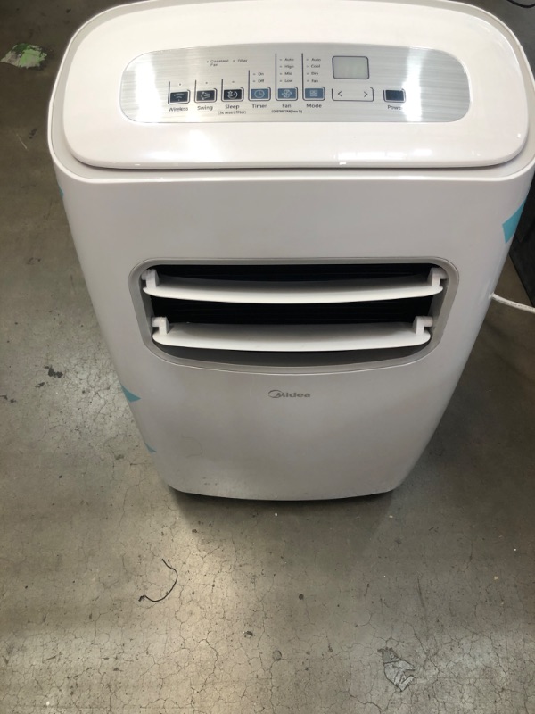 Photo 3 of **MINOR DAMAGE FROM SHIPPING** Midea MAP10S1CWT 3-in-1 Portable Air Conditioner, Dehumidifier, Fan, for Rooms up to 200 Sq Ft Enabled, 10,000 BTU DOE (5,800 BTU SACC) Control with R
