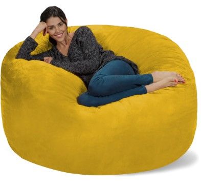 Photo 1 of **DAMAGED ZIPPER* Relax Sacks 5' Oversized Bean Bag Chair - Canary Yellow

