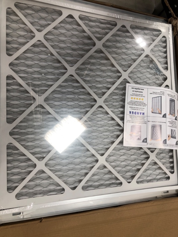 Photo 2 of **DAMAGED** 24"w X 24"h Steel Return Air Grilles - Sidewall and Ceiling - HVAC Duct Cover - White [Outer Dimensions: 25.75"w X 25.75"h]

