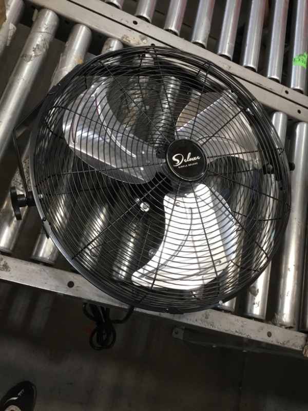 Photo 2 of 18 Inch Industrial Wall Mount Fan, 3 Speed Commercial Ventilation Metal Fan for Warehouse, Greenhouse, Workshop, Patio, Factory and Basement - High Velocity
