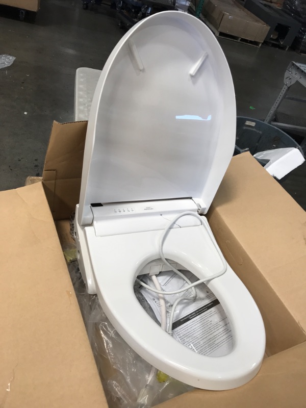 Photo 2 of ***INCOMPLETE*** UNABLE TO TEST TOTO SW3056#01 S550E Electronic Bidet Toilet Seat with Cleansing Warm, Nightlight, Auto Open and Close Lid, Instantaneous Water Heating, and EWATER+, Elongated Contemporary, Cotton White
