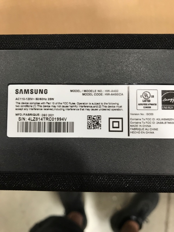 Photo 5 of Samsung HW-A450/ZA 2.1ch Soundbar with Dolby Audio (2021) , Black
