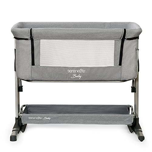 Photo 1 of Baby Bassinet Bedside Sleeper Easy Folding Portable Crib for Newborn 3 in 1 Bedside Bassinet Crib for Safe Co Sleeping with Storage Basket Adjustable
