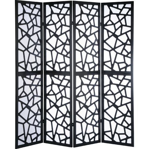 Photo 1 of 
Roundhill Furniture Giyano 4 Panel Screen Room Divider 70 Tall Black