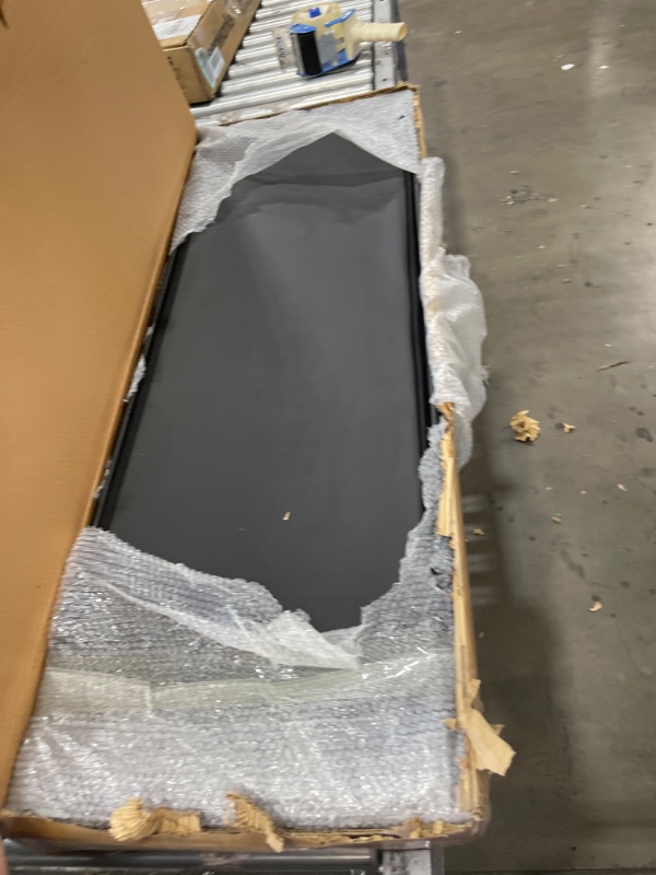 Photo 1 of YOUDENOVA 43 Inches Folding Storage Ottoman Bench, Storage Chest Foot Rest Stool with Wooden Divider, Bed End Bench with 120L Large Storage Space, Faux Leather Black
