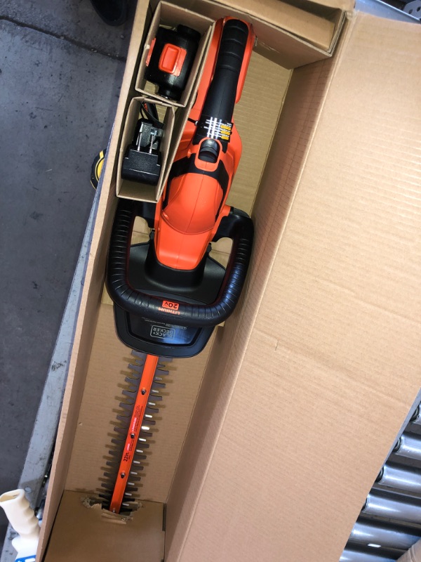 Photo 5 of BLACK+DECKER 20V MAX Cordless Battery Powered Hedge Trimmer Kit with (1) 1.5Ah Battery & Charger