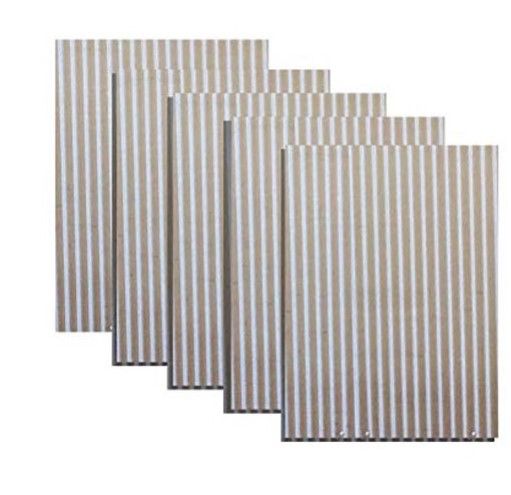 Photo 1 of (BENT CORNERS) Corrugated Metal Wainscoting Wall Panel 5-Pack - Galvalume (Silver) - 36" Height - Dakota Tin
