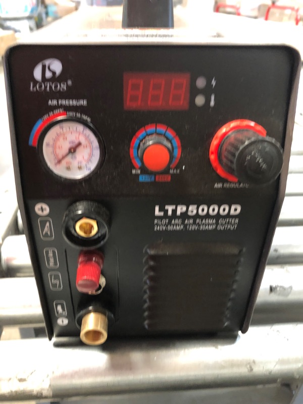 Photo 4 of (MISSING MANUAL) LOTOS LTP5000D 50Amp Non-Touch Pilot Arc Plasma Cutter, Dual Voltage 110V/220V, 1/2 Inch Clean Cut, Brown