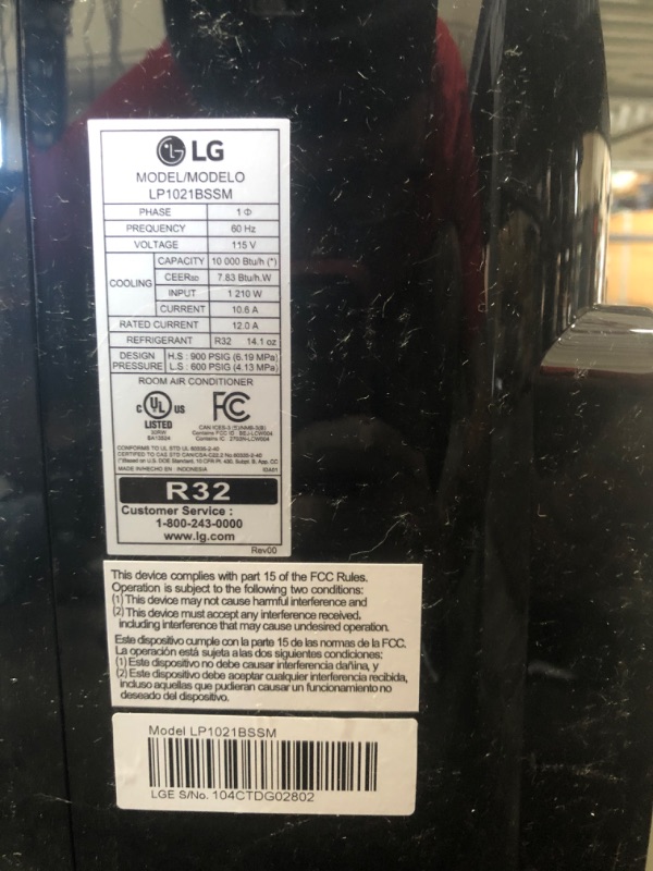 Photo 4 of LG 10 000 BTU 115V Portable Air Conditioner with Remote
