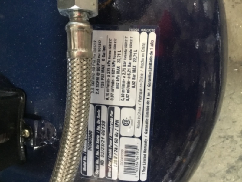 Photo 1 of Campbell Hausfeld 6 Gal. Electric Pancake Quiet Air Compressor
