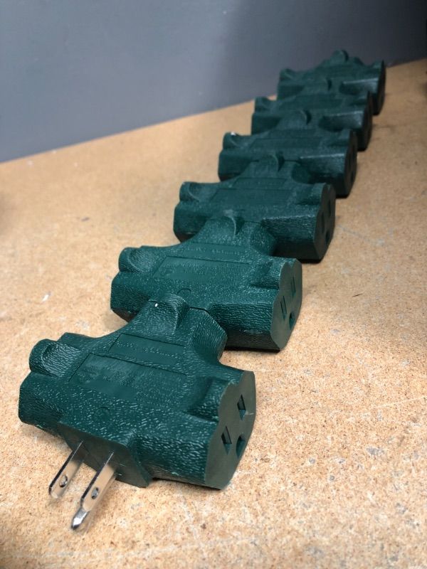 Photo 1 of 3 Way Outlet Wall Plug Adapter (T Shaped Wall Tap) 3 Prong- ***6 pack***
