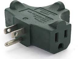 Photo 1 of 3 Way Outlet Wall Plug Adapter (T Shaped Wall Tap) 3 Prong- ***6 pack***