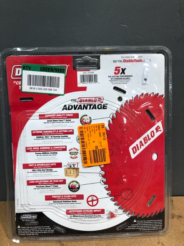 Photo 2 of 
DIABLO
10 in. x 90-Tooth Ultimate Polished Finish Circular Saw Blade