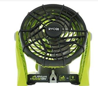 Photo 1 of Ryobi P3320 18 Volt Hybrid One and Battery or AC Powered Adjustable Indoor Outdoor Shop Fan (Battery and Extension Cord Not Included Fan Only)