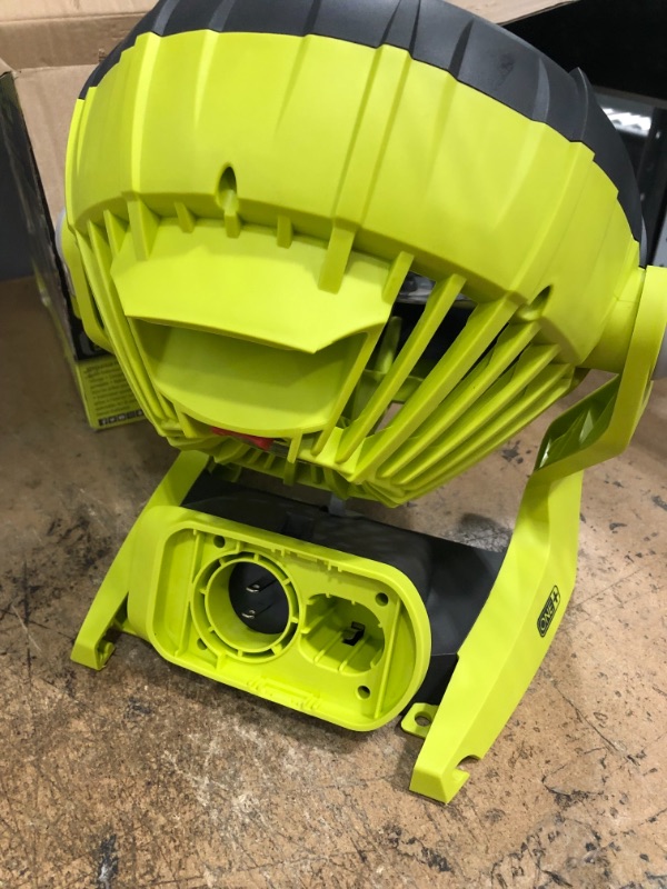 Photo 3 of Ryobi P3320 18 Volt Hybrid One and Battery or AC Powered Adjustable Indoor Outdoor Shop Fan (Battery and Extension Cord Not Included Fan Only)