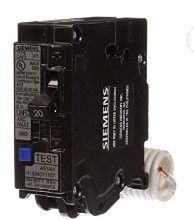 Photo 1 of Siemens QA120AFCP 20-Amp Single Pole 120-volt Plug-On Combination AFCI Breaker