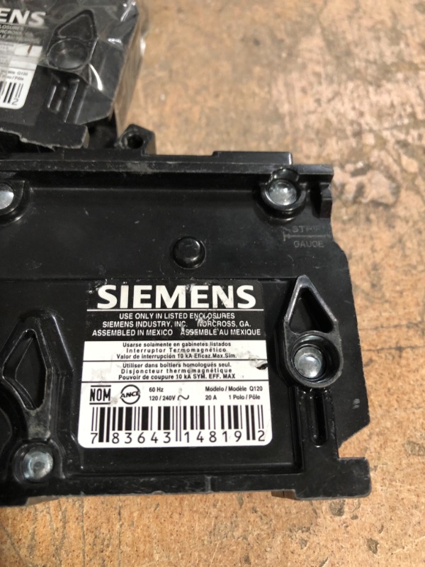 Photo 5 of Bundle of 3 
Siemens 20 Amp Single-Pole Type QP Circuit Breaker